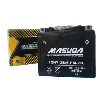 Bateria 12N7-3B (-, +) Gel Masuda Ft150, 150Z, 170Z, Dt150 Sport, Tc200, En125, Rc150, Dt150 Sport, Atv180, Atv200