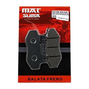 Balata Freno Disco Delantero 125Z, Ds150, At110, Dm150, Gts175, Ft180, Ft200, Ft250, Tras. Crossmax300, Tras y del Vn Gt250, Lithium, Del. Crossmax, Del Blackbird250, Del Dt150 Sport, At125 Rt, Ft150Gts Del, Xeverus300 Tras, Ws150 Sport, Ws175 Sport = 1301-FA86 Matsuma