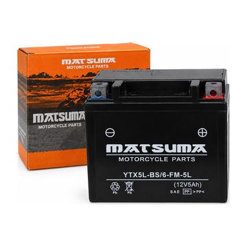 Bateria Ytx5L-Bs = Ctx5L (-, +) Gel Matsuma Pulsar150, Pulsar160 Ns, Honda Crf, Elite, Invicta 150, Xr125, Xr150, Fz 2.0, Fz-S, Honda Raptor250