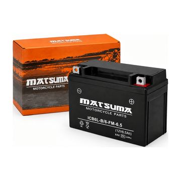 Bateria Icb6L = Yb6.5L-B = 12n6.5 Gel Matsuma Ft125, Ft150 Grafito, Ft150Ts, Vn Xpress, Kurazai Classic125, Dm250X, Sptfire200, Sptfire250, Ft200 Gts