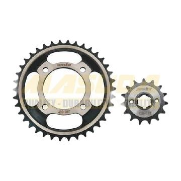 Engranes Traccion Jgo 428-38T/15T Ft125 Sport, Honda Cgl125 Tool, Ft125, Xft125, Vn Ryder150, Lithium150 Concava