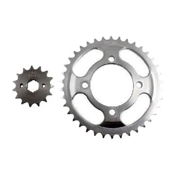 Engranes Traccion Jgo 428-38T/15T Ft125 Sport, Honda Cgl125 Tool, Ft125, Xft125, Vn Ryder150, Lithium150 Concava Cromada