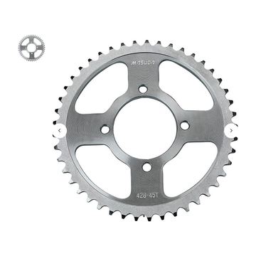 Engrane Tracc Trasero 428-45T Yamaha Ybr125, 170Z, Ex200, Rt200 Compatible con Nueva Ft200 22-25 Paso 520 Negra