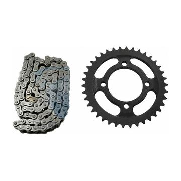 Engranes C/Cadena 428-38T/15T Ft150 Grafito, Cg125, Dt125, Dt150 Delivery, Ft125 Roja, Workman150, Xpress150, Beaver150 Plana 428X102 Kit Arrastre