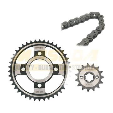 Engranes C/Cadena 428-42T/15T Dt200, Ft200, Ft180, Ft250, Ft250Ts Cadena 428-124L Kit Arrastre