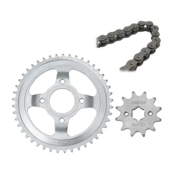 Engranes C/Cadena 520-45T/12T Dm150 Roja Y Amarilla Viejita Kit Arrastre
