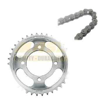 Engranes C/Cadena 428-38T/15T Ft125 Sport, Honda Cgl125 Tool, Ft125, Xft125, Vn Ryder150, Lithium150 Concava 428X102 = -3002 Masuda Kit Arrastre