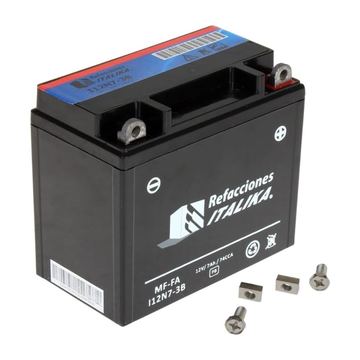 Bateria 12N7-3A (-, +) Gel Italika Cgl125 Tool, Dt200, Ex200, Ft180, Ft200, Ft250, Dm200, Vn Nitrox200 2019 - 2022, Vn Nitrox250 2019 - 2022, Vento Vracer250 2020-2023