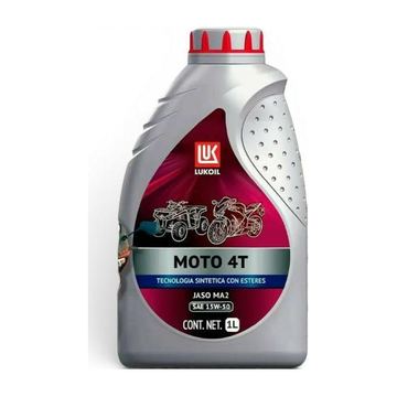 Aceite 4T Semi Sintetico Lukoil 15W-50 1 L JASO MA2 Tecnologia Sintetica Con Esteres
