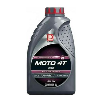 Aceite 4T Sintetico Lukoil 10W-50 1 L JASO MA2 Tecnologia 100% Sintetica