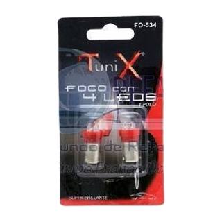 Foco Led Cuartos Faro Principal Ba95 Barril Cuartos Rojos