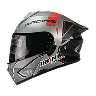 Casco Abatible Dot Ece Cesar Negro Rojo L