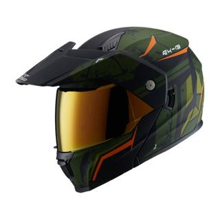 Casco Abatible Cross Iron Racing Ece Ir-199 Master Verde Militar L