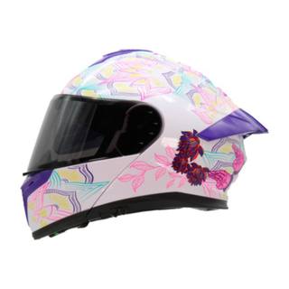 Casco Abatible Half Certificado Dot Doble Visor Mica Ahumada Ganesh Pink Brillante Talla S