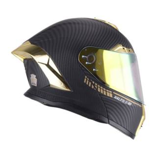 Casco Abatible Half Certificado Dot Doble Visor Mica Revo Humo Golden Boy Negro/Dorado Talla L