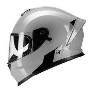 Casco Integral Certificado Dot Visor Mica Transparente Plata Brillante XL