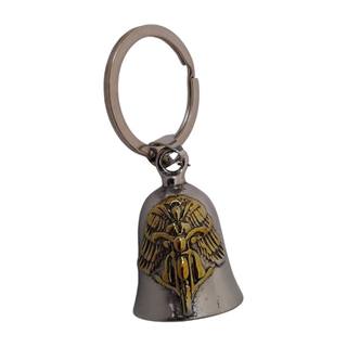 Llavero Campanita Biker Plateada Con Dorado Campana