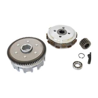 Embrague Clutch Completo 125Z, Vn Ryder150, Vn Xpress, Ft125, Ft150Ts, Dm125, Dm150, Rc150, 170Z Sayto 4 Tornillos, 5 Pastas, 73 Dientes, Balero 6003
