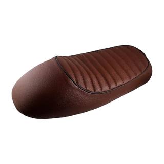 Asiento Cafe Racer 2 Plazas Cafe Borde Blanco