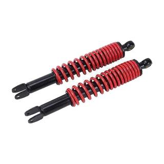 Amortiguador Jgo Trasero Ds150, Ds125, Gs150, Ws150, Ws175, Gts175, Vitalia125, Vitalia150, Trn150, Bit150, Bws125 Motoneta Par Rojo/Negro