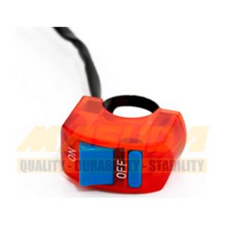 Boton Faro Auxiliar De Abrazadera 2 Cables Rojo Encendido/Apagado (1Pz)