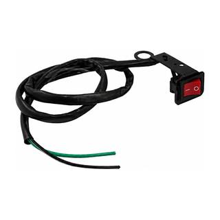 Boton Faro Auxiliar Atornillable Universal 2 Cables Negro Off/On Base Espejo (1Pz)