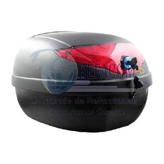 Caja Porta Equipaje Negro Con Reflejante Rojo 43 L Matsuma