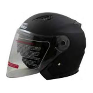 Casco 3/4 Doble Mica Modelo Europeo Negro Mate M