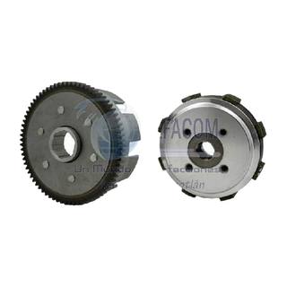 Embrague Clutch Completo Dt125 12-16, Ft150, Rc150, Dt150 Clasica y Delivery, Dm150, Ft125, Ft150, Cgl125 Tool Grafito 4 Tornillos, 73 Dientes, 5 Pastas