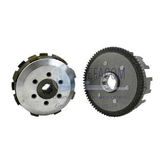 Embrague Clutch Completo Ft150, Cgl125 Tool, Dm125, Vn Xpress150, Workman150, Ryder150, Lithium150, Vn Falcon 200, 6 Tornillos.balero 6001, 73 Dientes, 6 Pastas