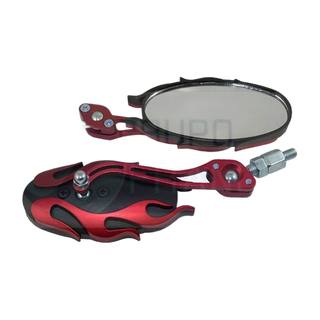 Espejos Ovalados Flamas Rojo