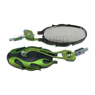 Espejos Ovalados Flamas Verde