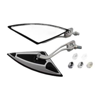 Espejos Triangulares Negro/Plata