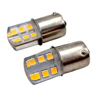 Foco Led Stop 12 Led Estrobo Luz Amarilla Ambar