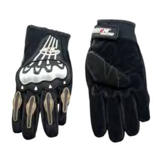 Guantes Calavera Blanco/Negro L