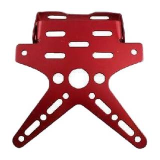 Porta Placas Aluminio Decorativo Rojo