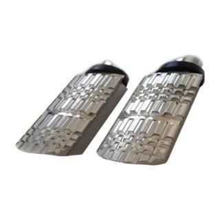 Posapie Estriado Aluminio Decorativo Plata Trasero