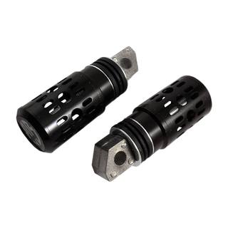 Posapies Universales 819 Cilindro Perforado Aluminio Negro