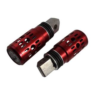 Posapies Universales 819 Cilindro Perforado Aluminio Rojo