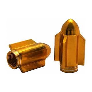 Tapon Valvula Aire Aluminio Cohete Dorado