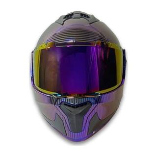 Casco 2W Abatible Phantom Carbon Morado L Mica Night Vision