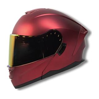 Casco 2W Abatible Devil Rojo Mate L (Caja Con 6 Piezas)