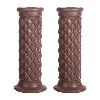 Puños Cafe Racer Vintage Rombos Color Marron/Bronce