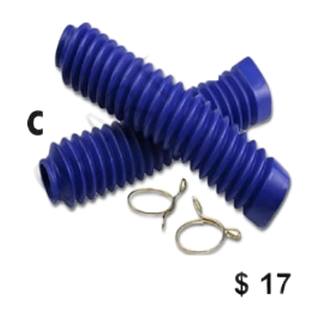 Cubre Polvo Barra Suspension Grande Azul Vn Rocketman, Dm200 Largo 245Mm, Diametro 32Mm