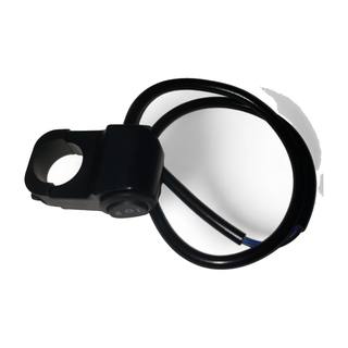 Boton Faro Auxiliar De Abrazadera 3 Cables Aluminio Negro Encendido/Encendido/Apagado Base Manubrio Reforzado