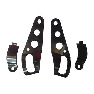 Base o Soporte de Faro Principal Negro Tipo Harley O CafeRacer 28 a 43Mm Grueso