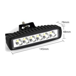 Barra Led 6 Leds Blanco Carcasa Negra