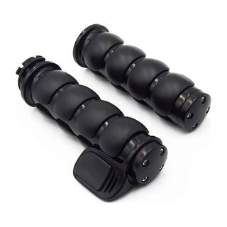 Puños 1" Negros 0501 Chopper Sporster Con Tubo Movil Manubrio Harley con Descanzo