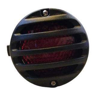 Calavera Stop CafeRacer Circular Negra Con Rejilla