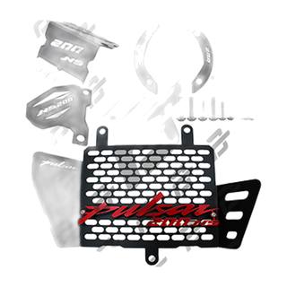 Protectores/Embellecedores Radiador, Caliper, Liquido de freno, Tapon De Tanque Pulsar200 Ns Negro/Rojo